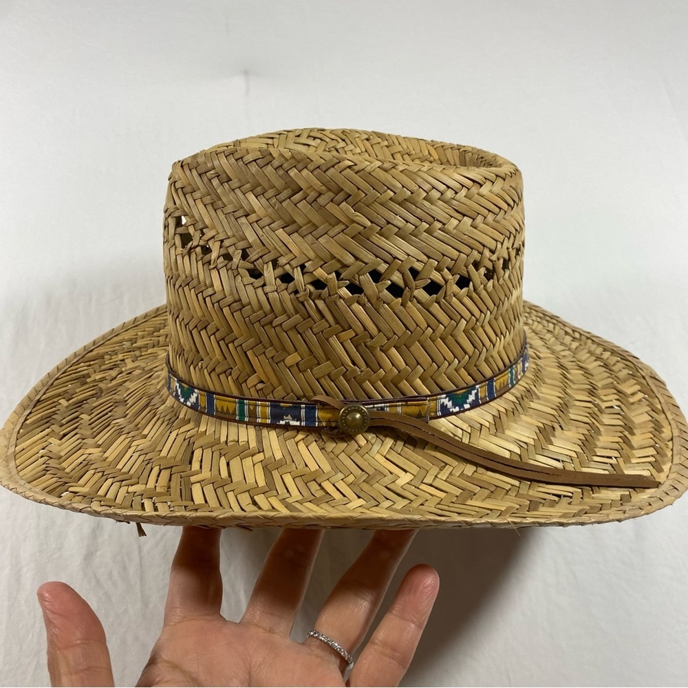 Dorfman Pacific Co Hat Straw Woman’s medium size Handmade Outdoor summer Hat